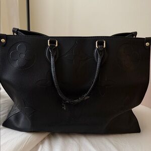 Black Print Tote Bag